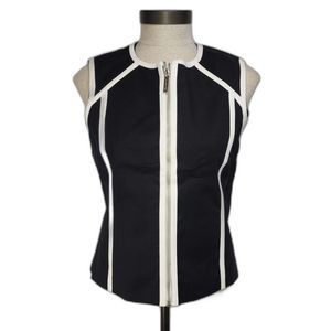 Michael Kors Women's Black Blazer Zipper Vest Size 4